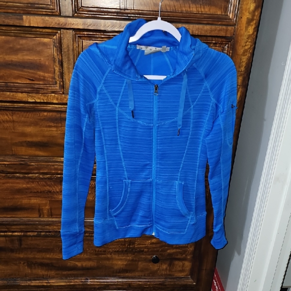 Athleta Womens Sz Small Galactic Blue Full Zip Hoodie. Beautiful